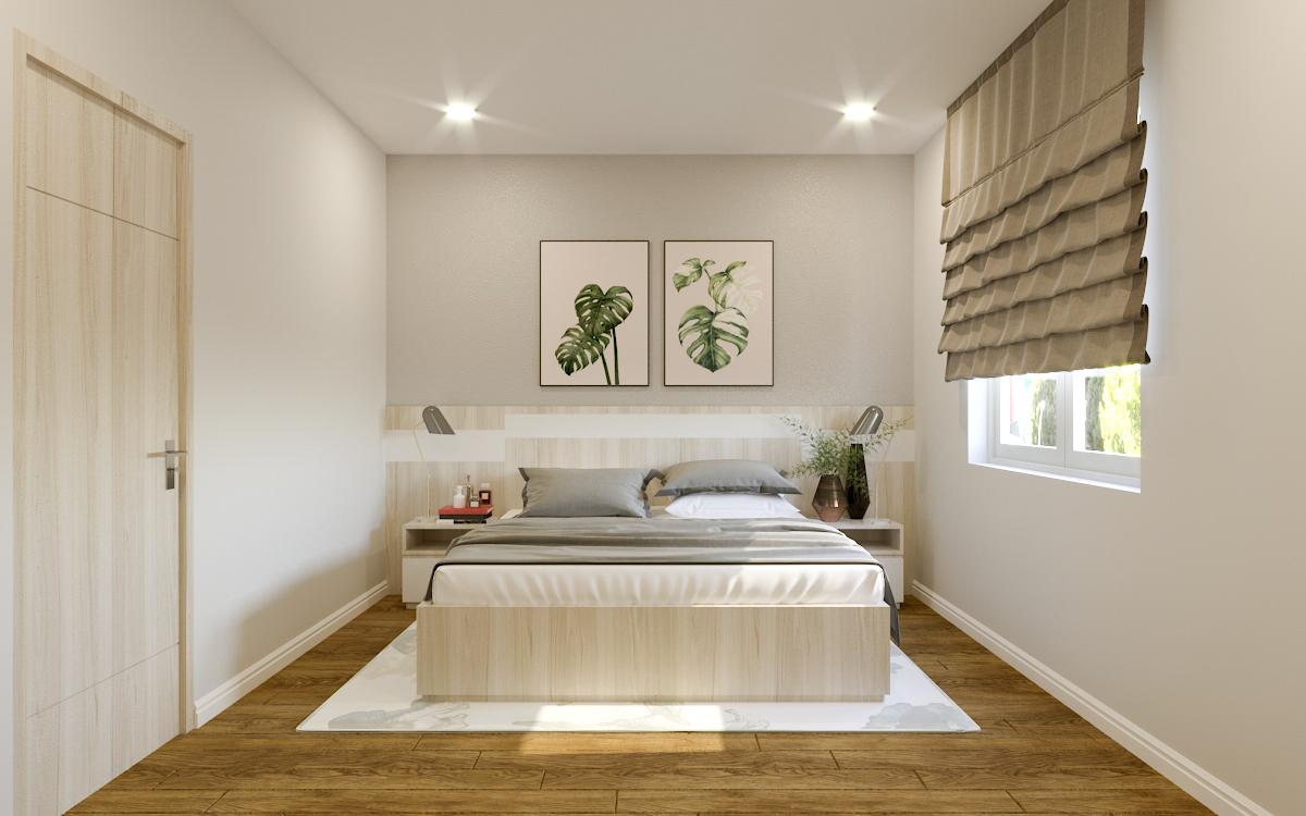 thiết kế nội thất phòng ngủ Căn hộ Merita Khang Điền Quận 9 Nội thất phòng ngủ hiện đại đơn giản