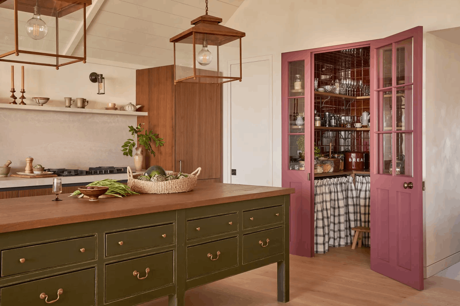 Bếp phong cách ấm cúng vintage