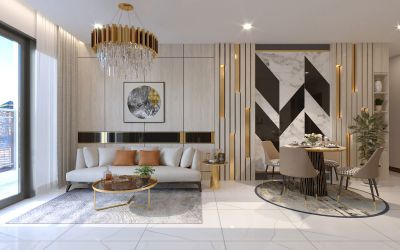 THI C&Ocirc;NG NỘI THẤT PH&Ograve;NG KH&Aacute;CH TRỌN G&Oacute;I &ndash; ĐẸP CHUẨN THẨM MỸ, TỐI ƯU C&Ocirc;NG NĂNG